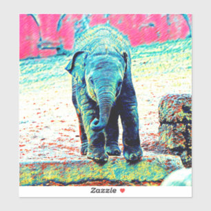 AnimalMix_Elephant_002 Aufkleber