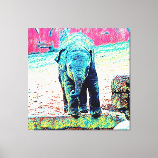 AnimalMix_Elephant_002 Leinwanddruck (Vorderseite)