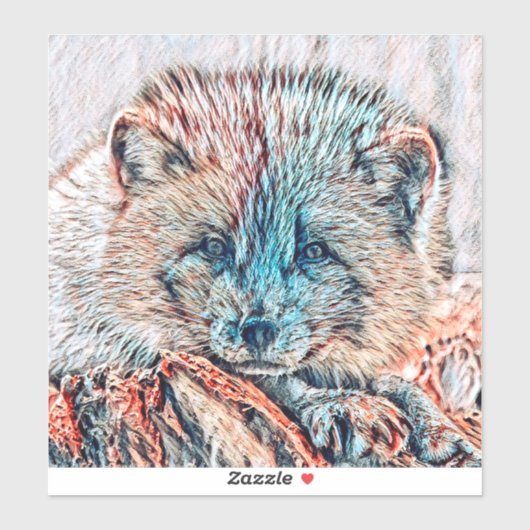AnimalMix_Fox_009 Aufkleber (Blatt)