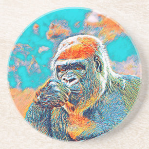 AnimalMix_Gorilla_001 Getränkeuntersetzer