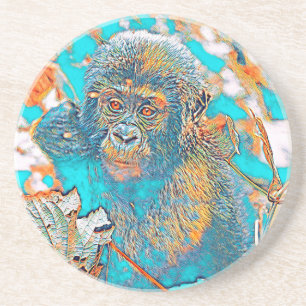 AnimalMix_Gorilla_002 Getränkeuntersetzer