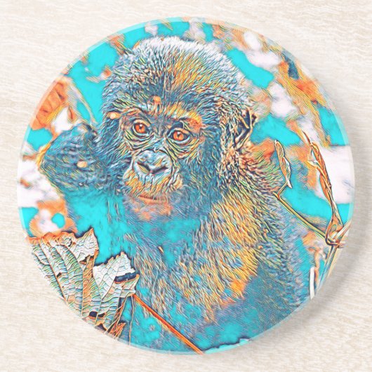 AnimalMix_Gorilla_002 Getränkeuntersetzer (Vorne)