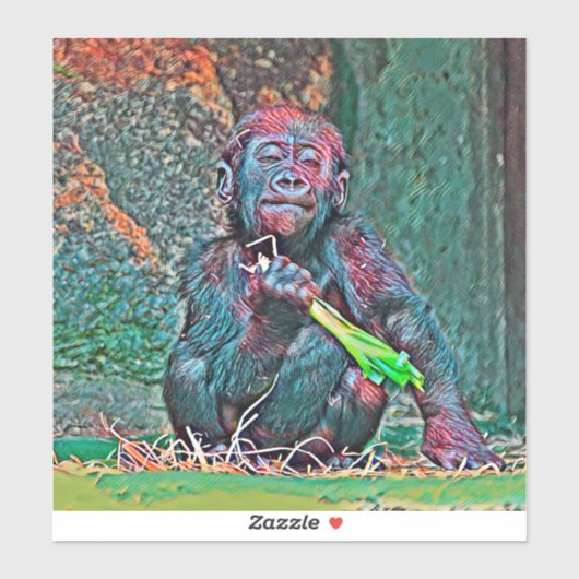 AnimalMix_Gorilla_004 Aufkleber (Blatt)