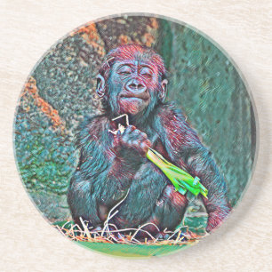 AnimalMix_Gorilla_004 Getränkeuntersetzer