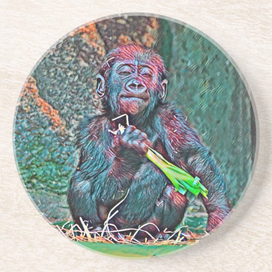 AnimalMix_Gorilla_004 Getränkeuntersetzer (Vorne)