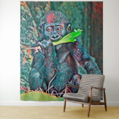 AnimalMix_Gorilla_005 Wandteppich (Beispiel)