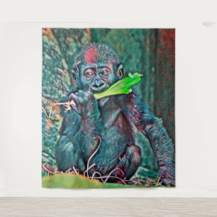 AnimalMix_Gorilla_005 Wandteppich