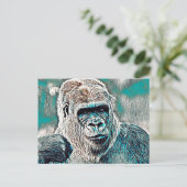 AnimalMix_Gorilla_008 Postkarte (Stehend Vorderseite)