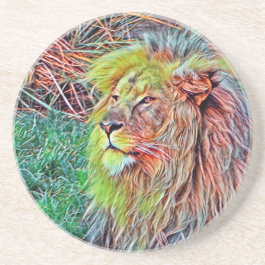 AnimalMix_Lion_014 Getränkeuntersetzer (Vorne)