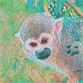 AnimalMix_Monkey_010 Aufkleber (Vorderseite)