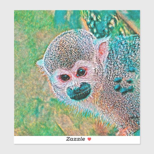 AnimalMix_Monkey_010 Aufkleber (Blatt)