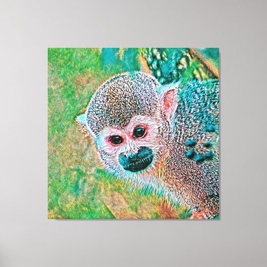 AnimalMix_Monkey_010 Leinwanddruck (Vorderseite)