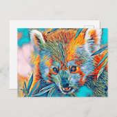 AnimalMix_RedPanda_001 Postkarte (Vorne/Hinten)