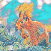 AnimalMix_Squirrel_001 Aufkleber (Vorderseite)