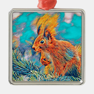 AnimalMix_Squirrel_001_by_JAMColors Ornament Aus Metall