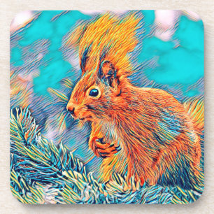AnimalMix_Squirrel_001 Getränkeuntersetzer