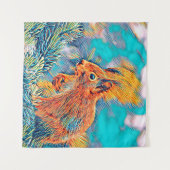 AnimalMix_Squirrel_001 Wandteppich (Vorderseite (Horizontal))