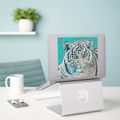 AnimalMix_Tiger_046 Aufkleber (Laptop auf Schreibtisch)