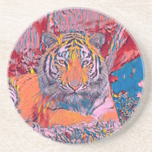 AnimalMix_Tiger_056 Getränkeuntersetzer (Vorne)