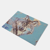 AnimalMix_Wolf_012 Fußmatte (Schrägansicht)