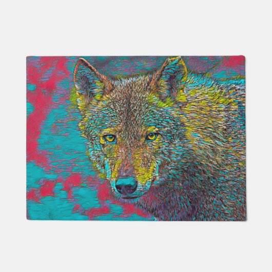 AnimalMix_Wolf_013 Fußmatte (Vorderseite)