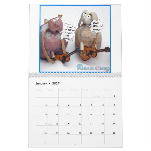 Animalnomics lustiger Tierkalender Kalender (Jan 2027)