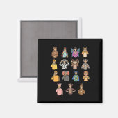 Animals Asl Hand Gesture Deaf Hearing Loss Awarene Magnet (Vorderseite/Rückseite)