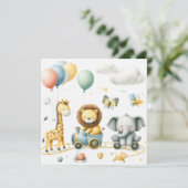 Animals birthday Personalize Custom card (Stehend Vorderseite)