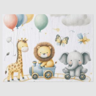 Animals birthday seidenpapier
