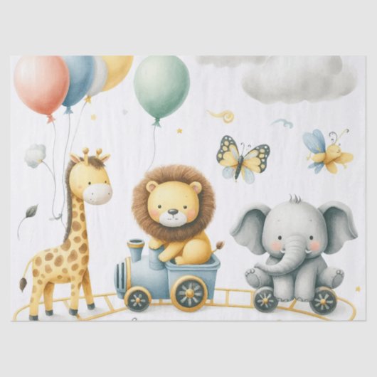 Animals birthday seidenpapier (Vorderseite)