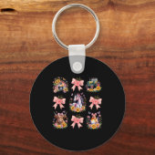 Animals Cow Chicken Horse Tractor Flower Farm Wome Schlüsselanhänger (Vorderseite)