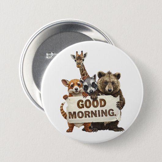 Animals, Good Morning, Button (Vorne & Hinten)