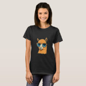 Animals Graphic  Alpaca Wearing Sunglasses 4 T-Shirt (Vorne ganz)