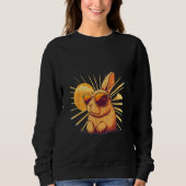 Animals Graphic Bunny Wearing Sunglasses 1 Sweatshirt (Vorderseite)