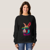 Animals Graphic Bunny Wearing Sunglasses 3 Sweatshirt (Vorne ganz)
