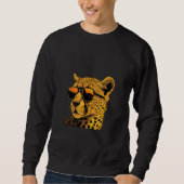 Animals Graphic  Cheetah Wearing Sunglasses 2 Sweatshirt (Vorderseite)