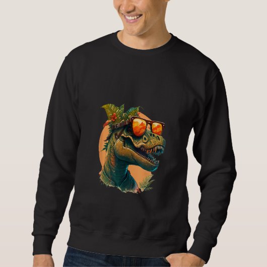 Animals Graphic rex Dinosaur Wearing Sunglasses 5 Sweatshirt (Vorderseite)