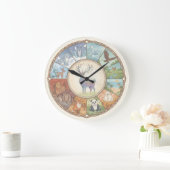 Animals image round coaster sticker große wanduhr (Zuhause)