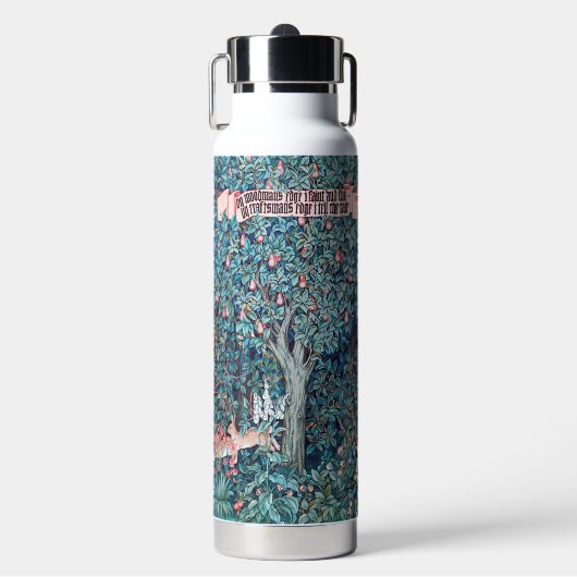 Animals in The Forest, William Morris Trinkflasche (Vorderseite)