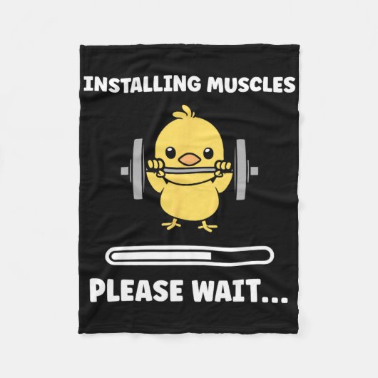 Animals Installing Muscles Fitness Bodybuilding Ch Fleecedecke (Vorderseite)