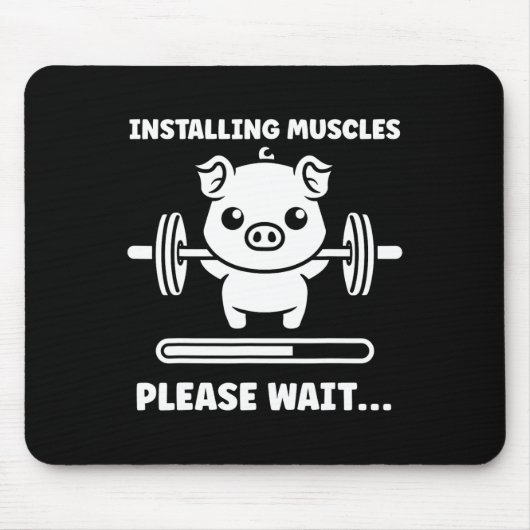 Animals Installing Muscles Fitness Bodybuilding Pi Mousepad (Vorne)