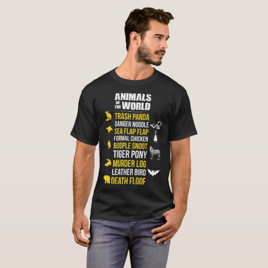 Animals Of The World Trash Panda Danger Noodle T-Shirt (Vorne ganz)