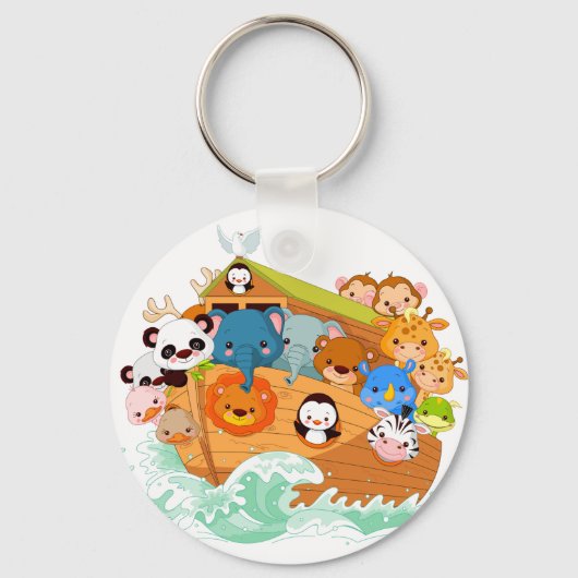Animals On Noahs Art Keychain Schlüsselanhänger (Vorderseite)