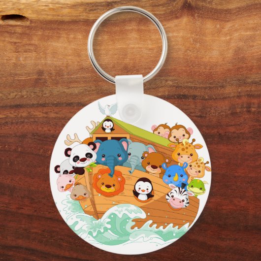 Animals On Noahs Art Keychain Schlüsselanhänger (Vorderseite)