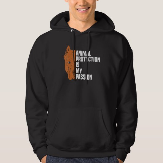 Animals Over People Animal Activist Rescue Conserv Hoodie (Vorderseite)