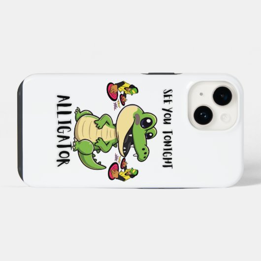 Animals Party Alligator iPhone Hülle (Rückseite (Horizontal))