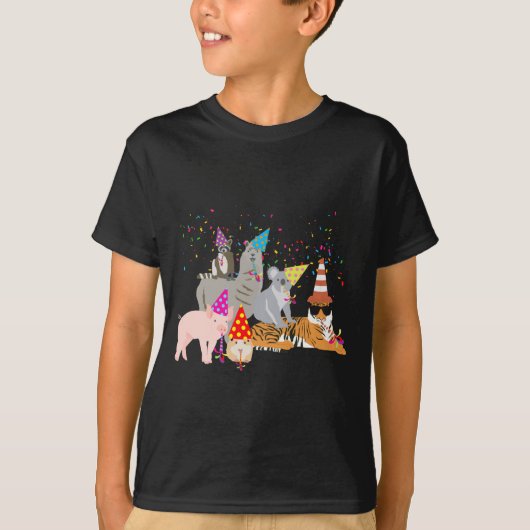 Animals Partying Cute Animals Having A Party _1 T-Shirt (Vorderseite)