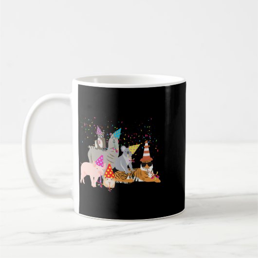 Animals Partying Cute Animals Having A Party Kaffeetasse (Links)
