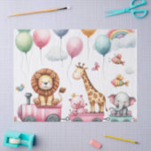 Animals pink birthday Large Gift Bag Seidenpapier (Basteln)