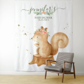 Animals Squirrel Family wildlife baby backdrop Wandteppich (Beispiel)